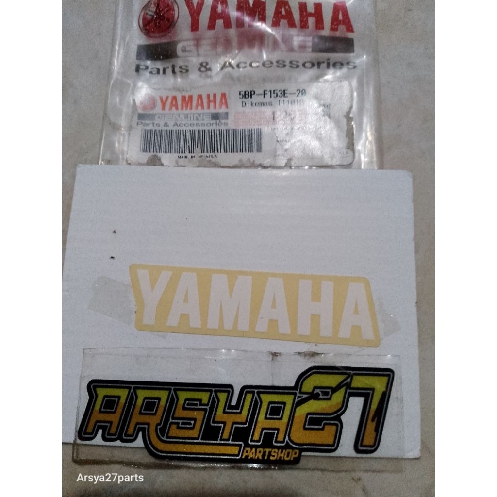 Stiker Emblem YAMAHA 3S0-F153E-20 abu abu original YGP