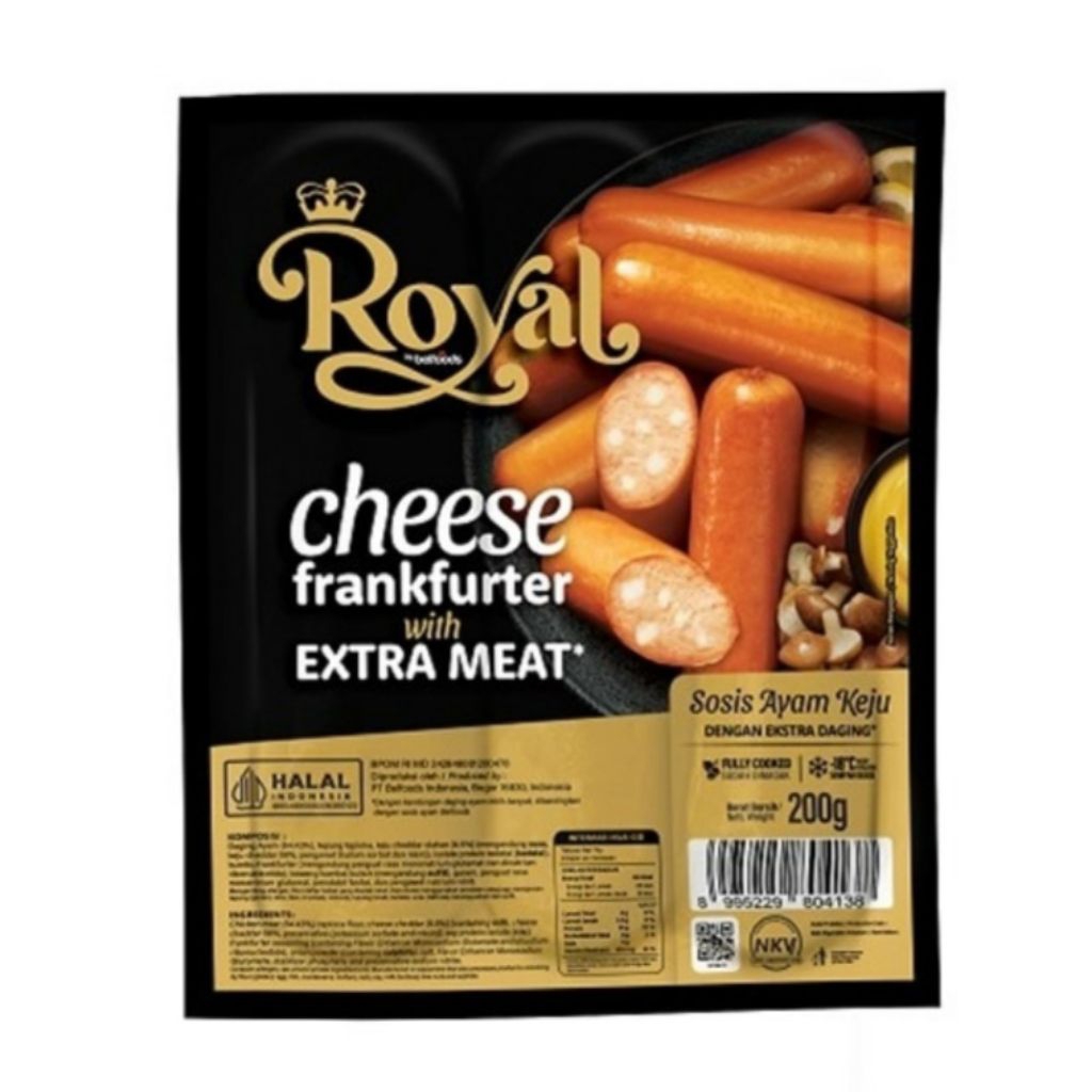 

Royal Frankfurter Sausage Sosis 200gr / Cheese / Beef