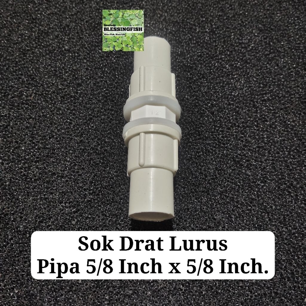 Sok Drat Lurus Pipa 5/8 Inch x 5/8 Inch Aquarium Sok Lurus Pipa 5/8 Inch x 5/8 Inch Sambungan Pipa 5