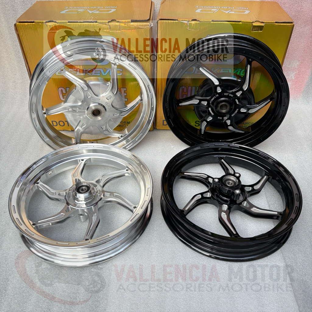 VELG DND DELKEVIC SIXSTAR YAMAHA MIO M3 RING 12 215&275 PELEK DND MIO RING12 ORIGINAL DND NOZ MOZ