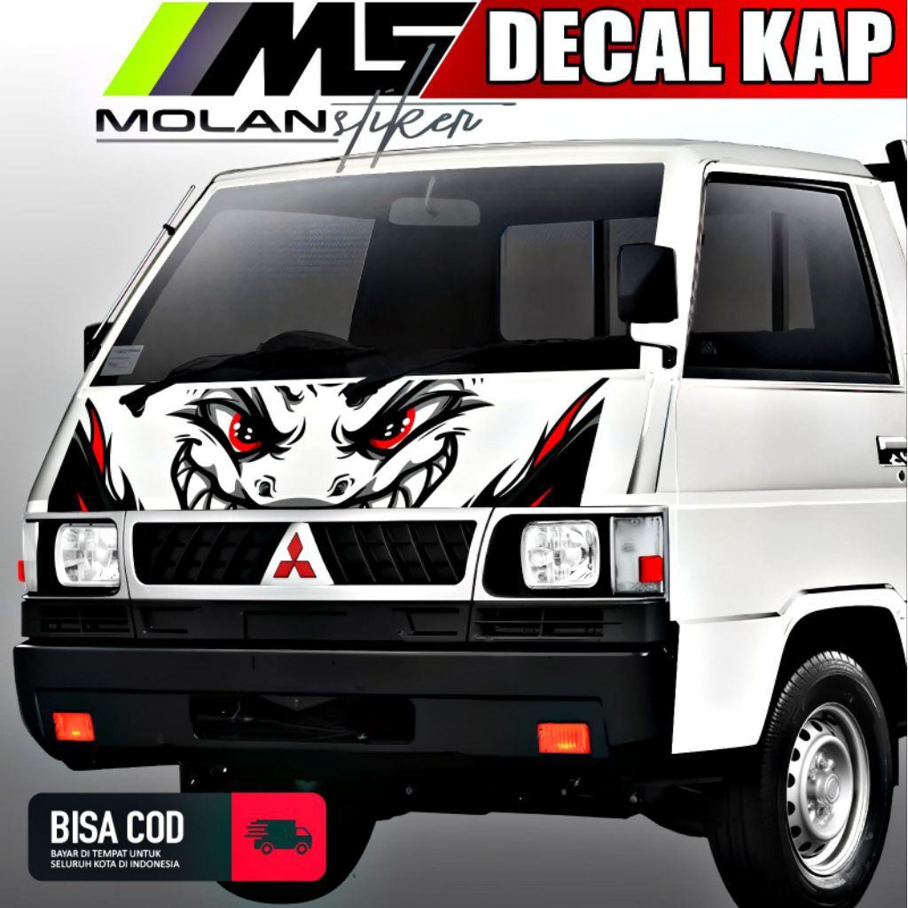 Decal Sticker Striping Variasi Kabin Depan L300 Pickup Decal Kap/Kabin Depan L300 Pu Decal Universal
