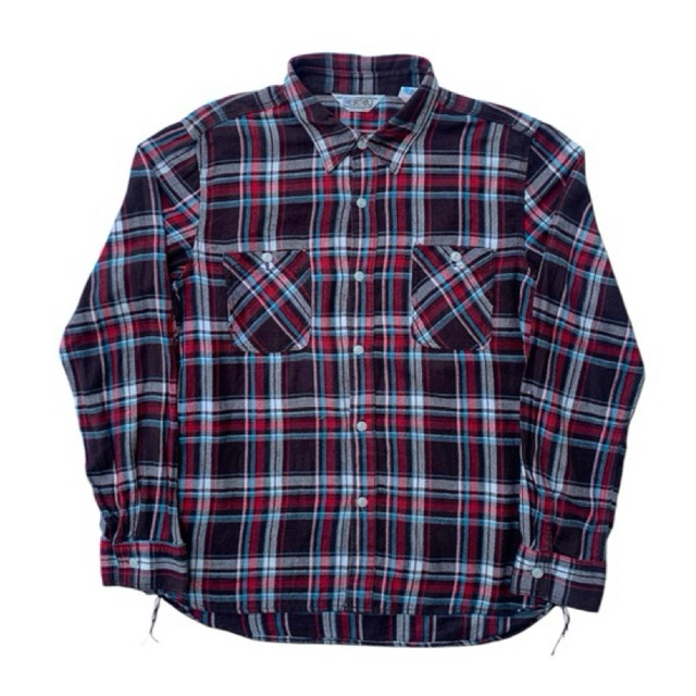 Five Brother Double Pocket Woven Plaid Shirt.