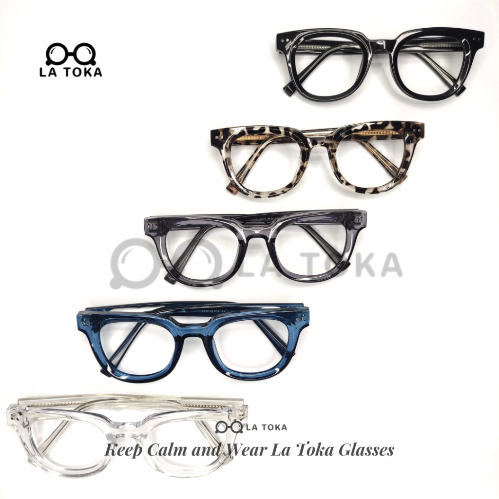 La Toka | Frame Kacamata Kotak | Toka - LT2120 ( Normal / Minus & Cylinder - Photocromic / Bluecromi