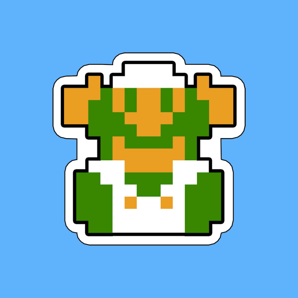 

Stiker Game Nintendo 8 Bit Mario Bros Luigi Dead Waterproof Pixel Arcade Console Sega Gameboy