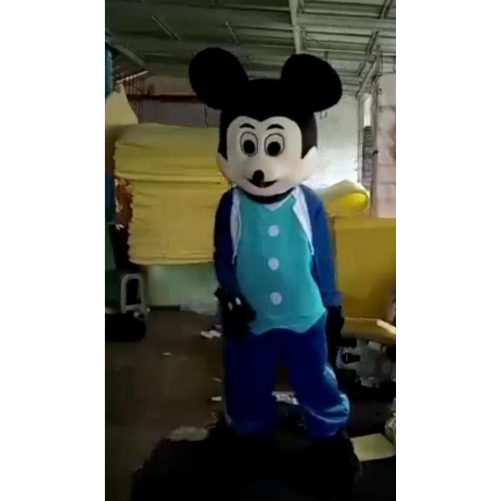 Kostum badut mickey mouse biru