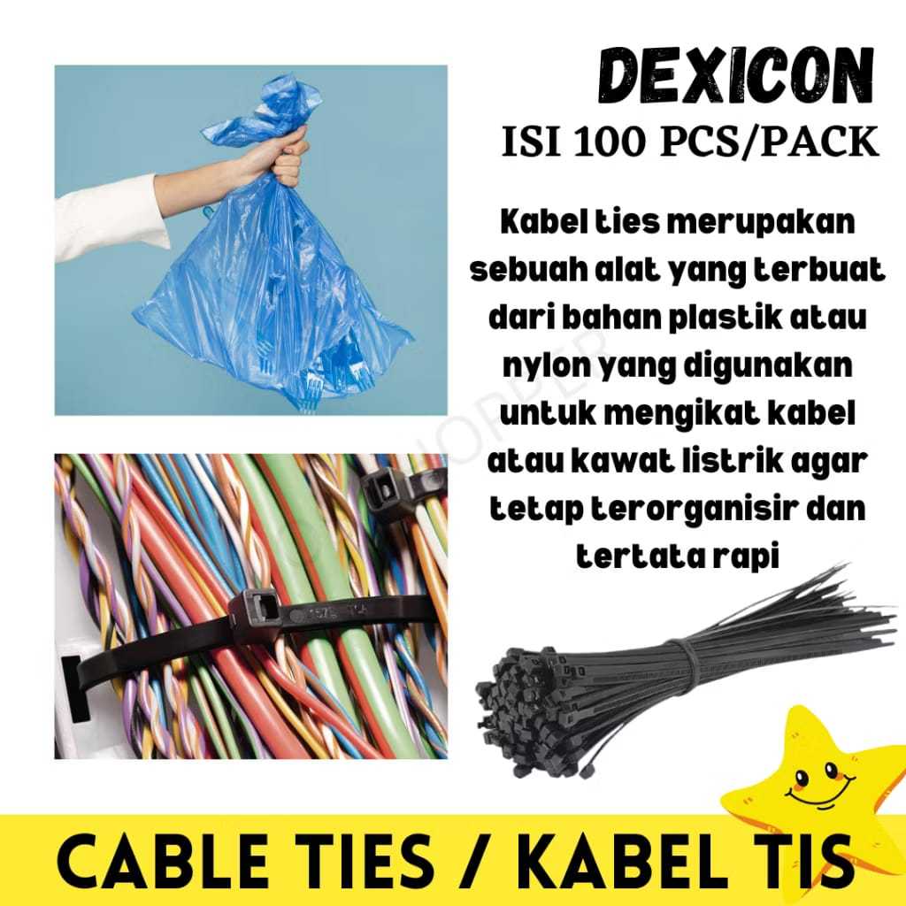 

KABEL TIES SERBAGUNA 1 PACK ISI 100 PCS(GBZ)