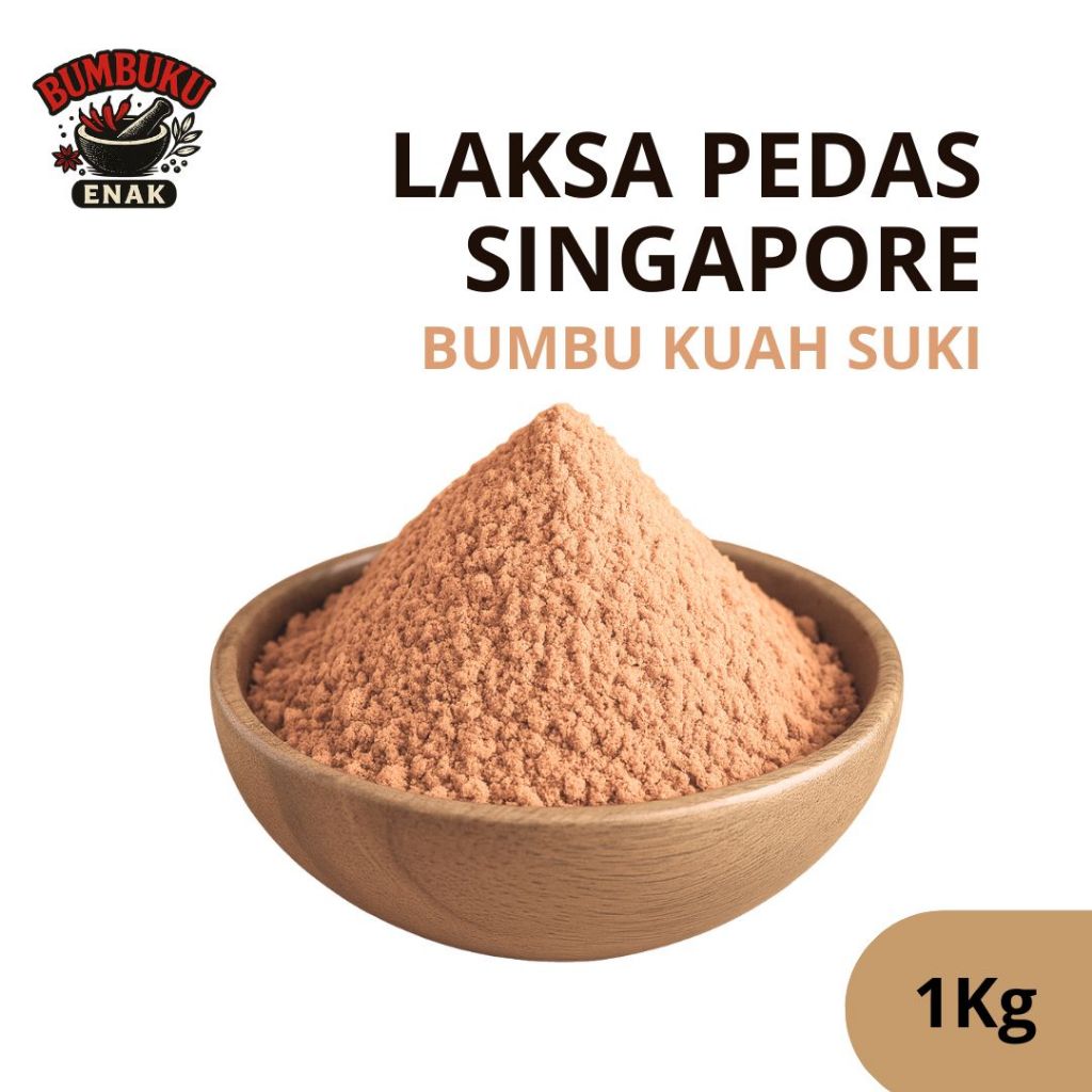

Bumbu Kuah Suki Rasa Laksa Pedas Singapore 1Kg – Kuah Gurih Pedas Asli Khas Singapura, Cocok untuk Steamboat & Shabu Praktis