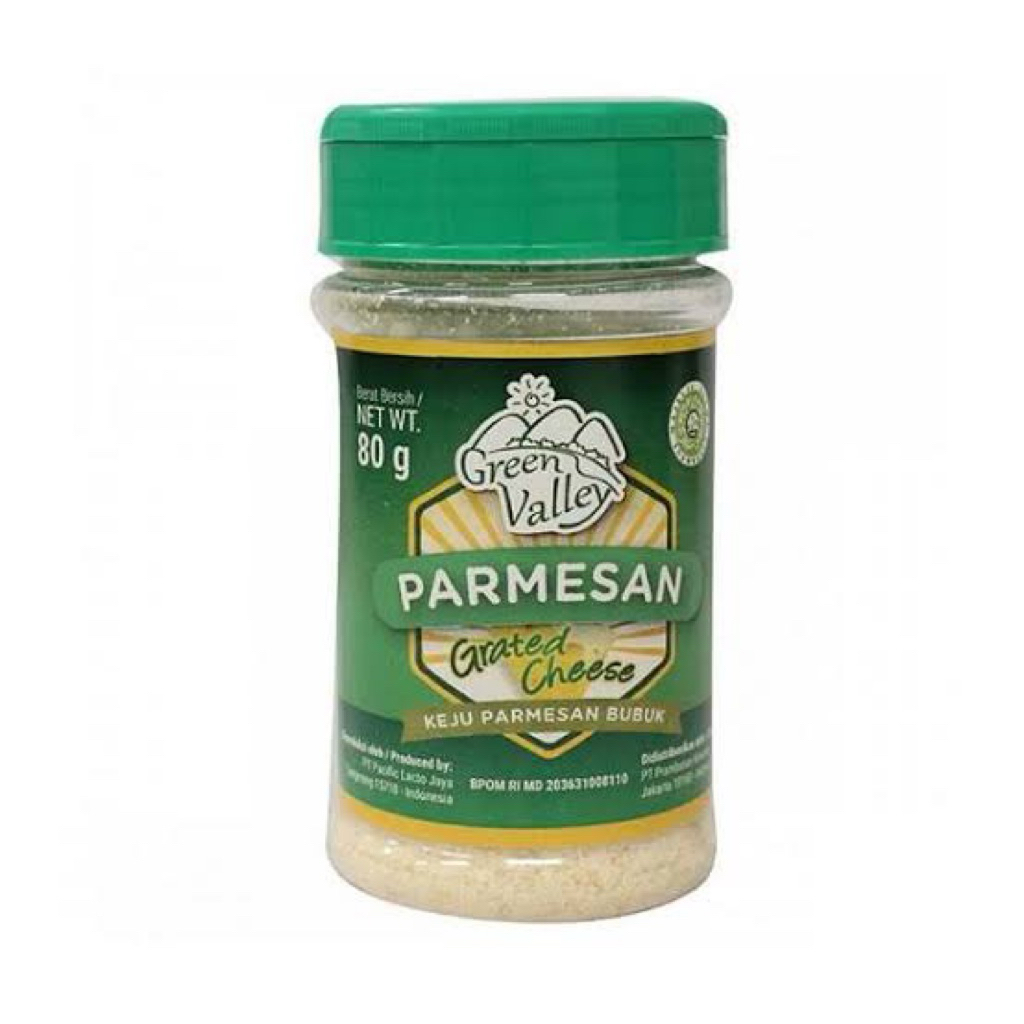 

Green Valley Parmesan Grated / Parmesan Bubuk 80 Gram
