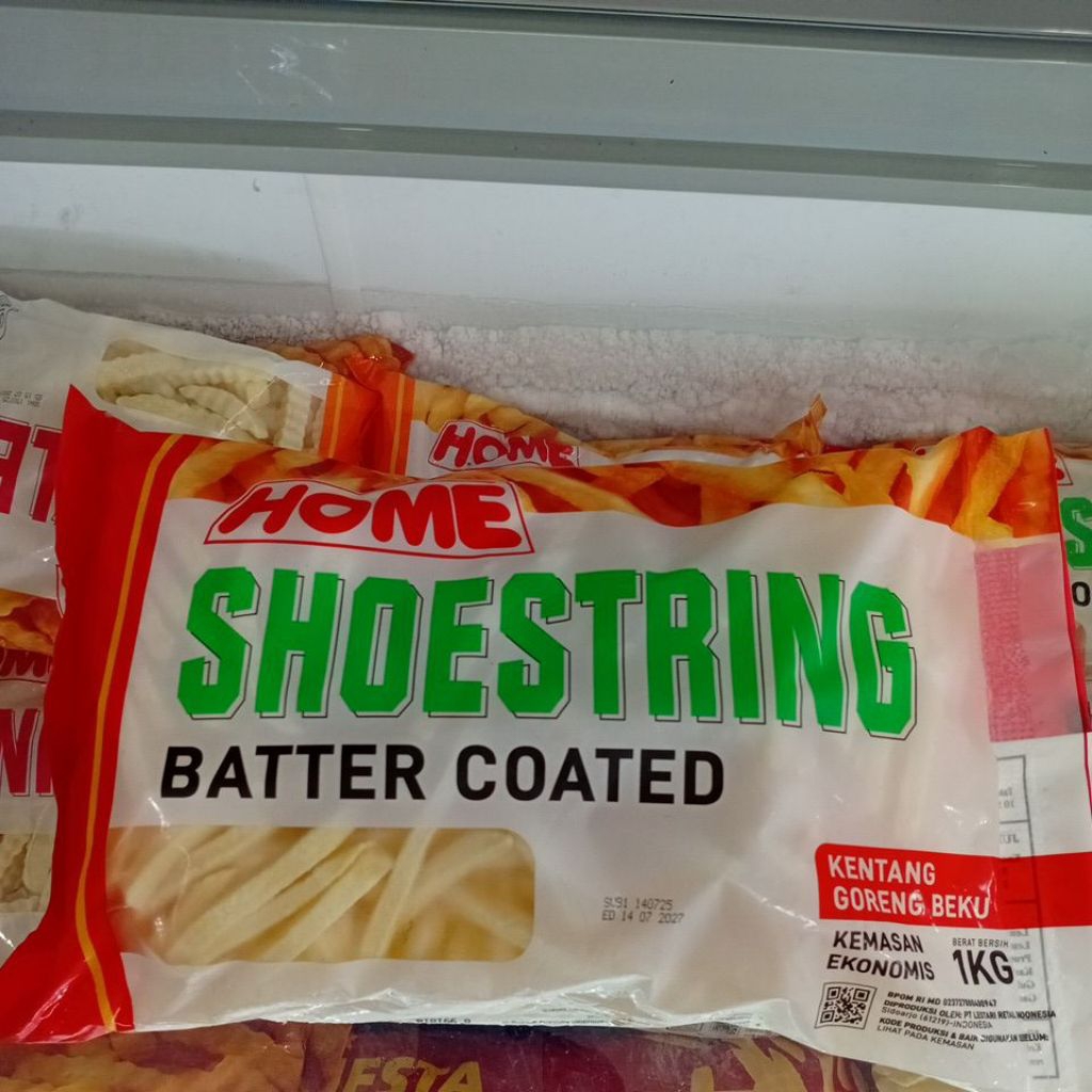 

Home shoestring batter coated 1kg, crunchy dan lezat