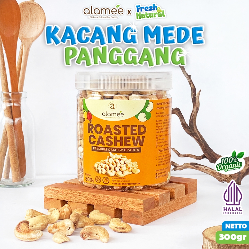 

Kacang Mede Mete Mente Cashew Panggang Roasted Oven Original Premium Grade A Utuh Matang Asli Crispy Kemasan Siap Makan Toples Tawar fresh and natural