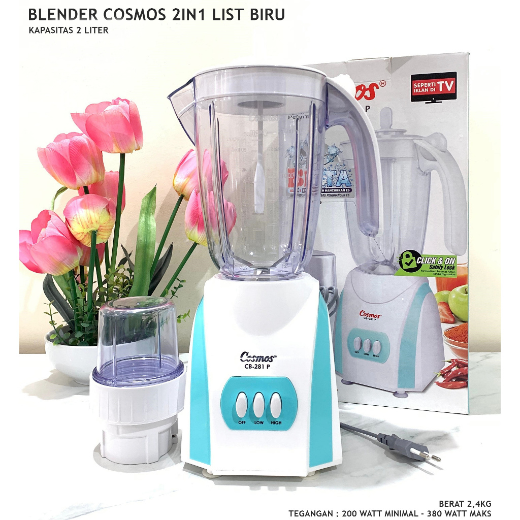 BLENDER COSMOS 2IN1 LIST BIRU