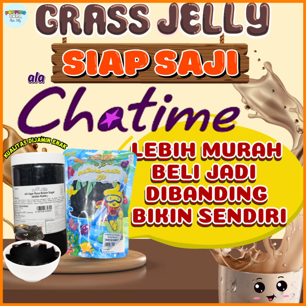 

GrassJellyCincauAlaChatimeCocokDengan GENOVA Sirup Sirop Syrup - Grass Jelly Ala Chatime 1 KG | Cocok Untuk Semua Jenis Minuman