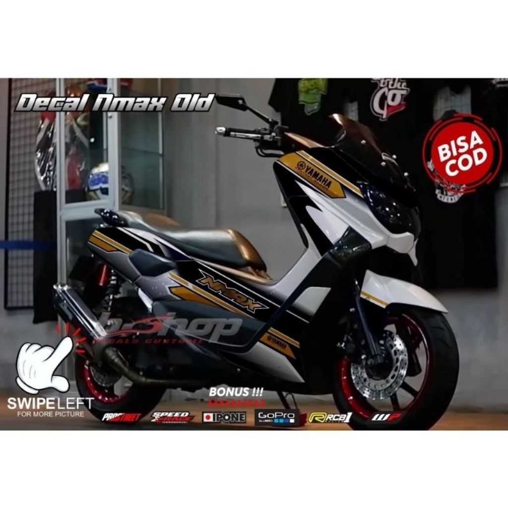 sticker decal nmax old 2015-2019 full body motif simpel variasi warna