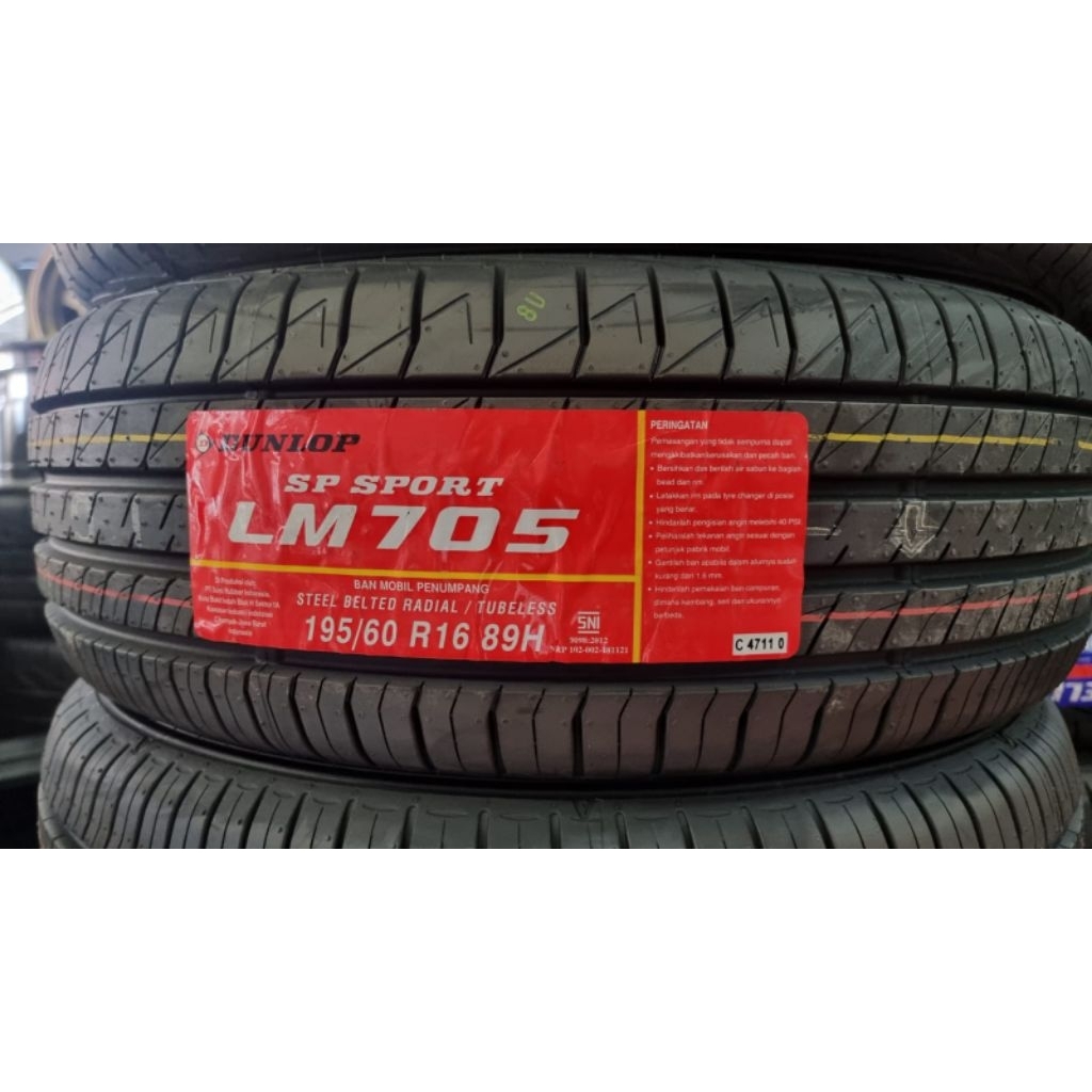 Ban Baru Dunlop SP Sport LM705 195/60 R16 NIK 2025 Cocok Buat Mobil XL7.TOYOTA AVANZA.MAZDA 2. DLL