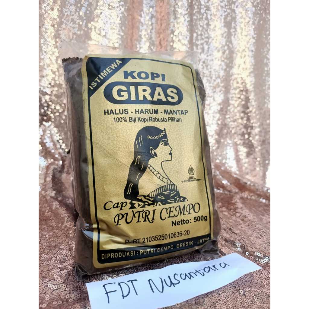

(FDT NUSANTARA) Giling Kopi Bubuk Khas Gresik Istimewa 500g Cap Putri Cempo Halal