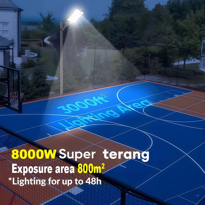 PROMO [GARANSI 30 TAHUN] LAMPU JALAN TENAGA SURYA LAMPU TENAGA SURYA OUTDOOR OTOMATIS NYALA 15000W