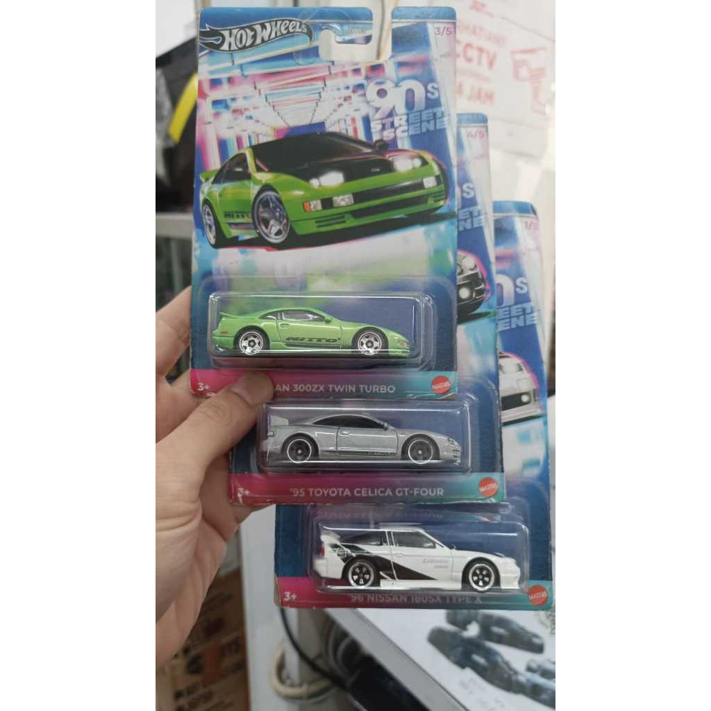 HOT WHEELS 90'S STREET SCENE NISSAN 300ZX TOYOTA CELICA NISSAN 180SX