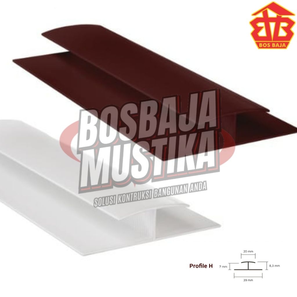 LIS PLAFON PVC PROFIL H - SAMBUNGAN