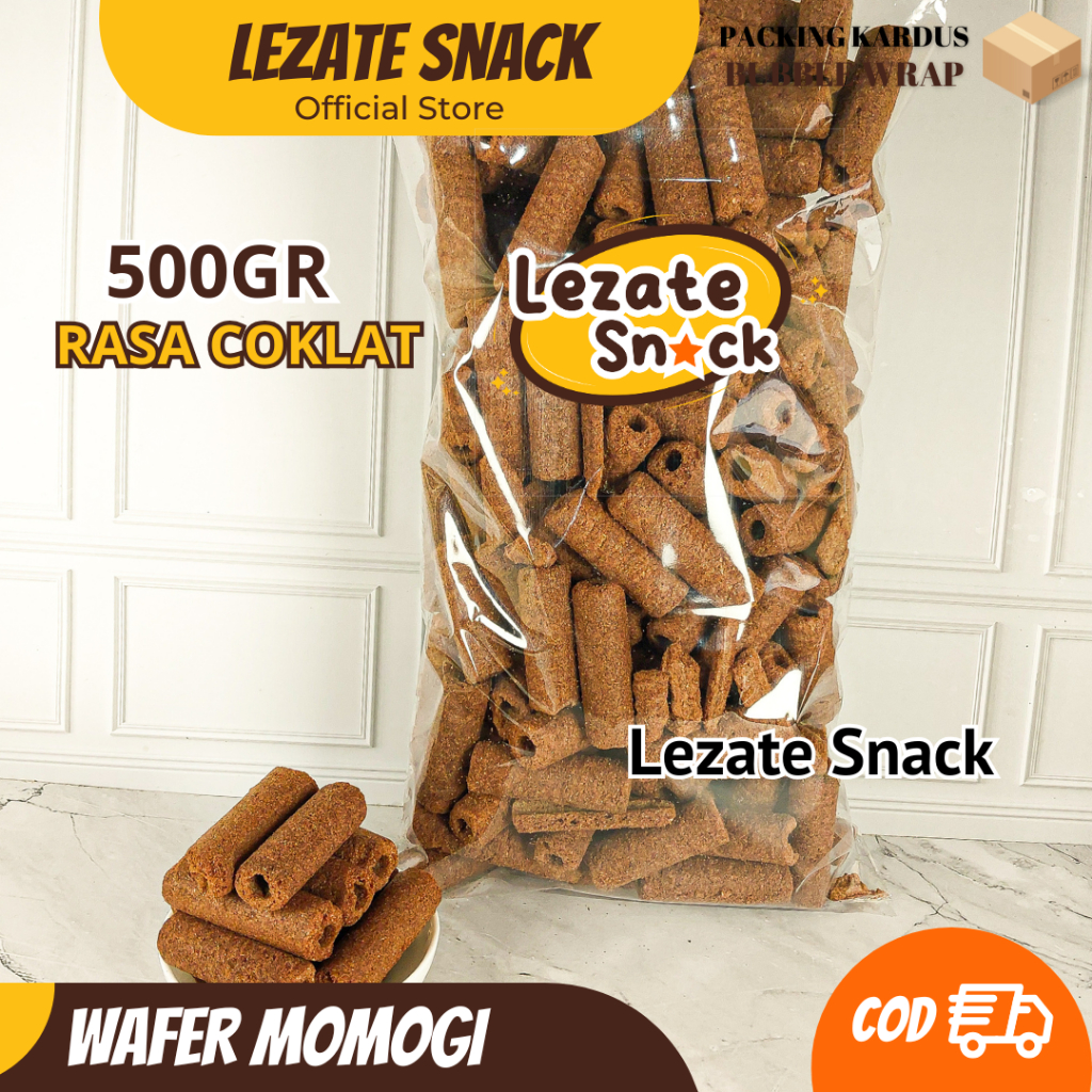 Snack Momogi Kiloan Coklat 500GR Kiloan Murah Enak Manis Renyah / Green Stick Mogi SIPP Coklat Straw