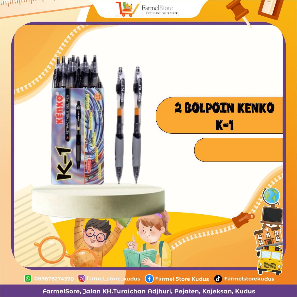 

KENKO - Pulpen Varian Pena Gel Pen K1 0.5 mm Hitam / Kenko K-1
