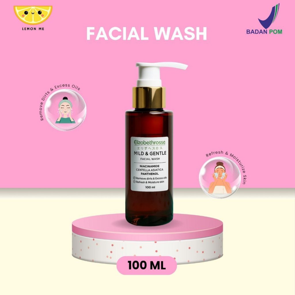 Promo ELIZABTEHROSSE Mild & Gentle Facial Wash Niacinamide dan Centella Asiatica