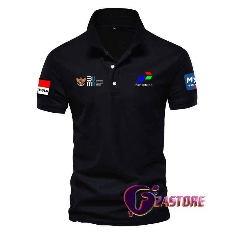 KAOS POLO SHIRT MY PERTAMINA Depan LOGO BUMN - KAOS POLO MY PERTAMINA