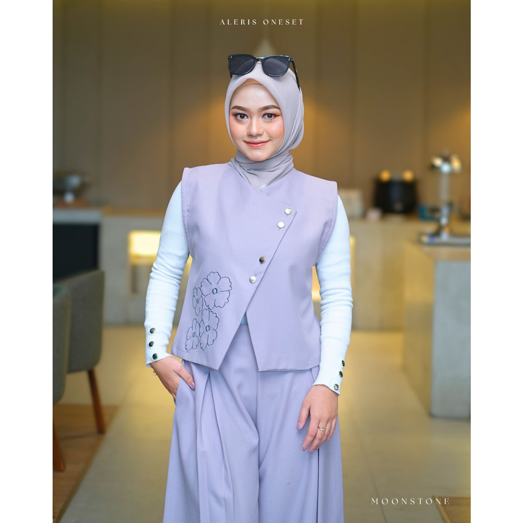 Azamka - [NEW] Aleris Oneset Series - Setelan Aesthetic Vest & Cullotes Premium