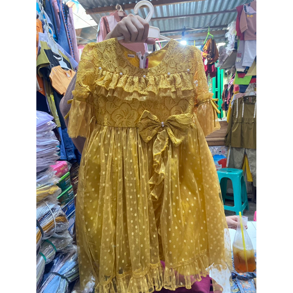 baju pengantin anak tutu lengan panjang