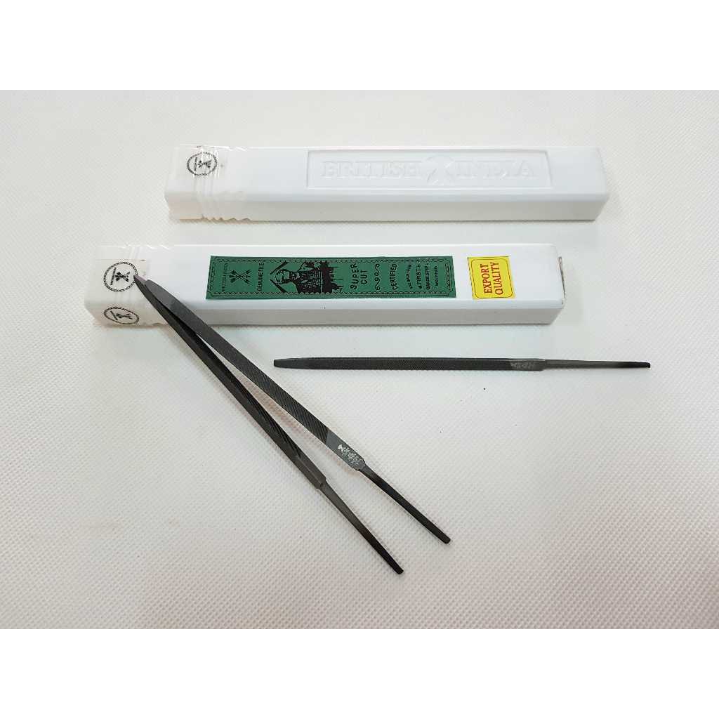 KIKIR GERGAJI BESI SEGITIGA BRITISH INDIA 4" INCH (12 PCS)