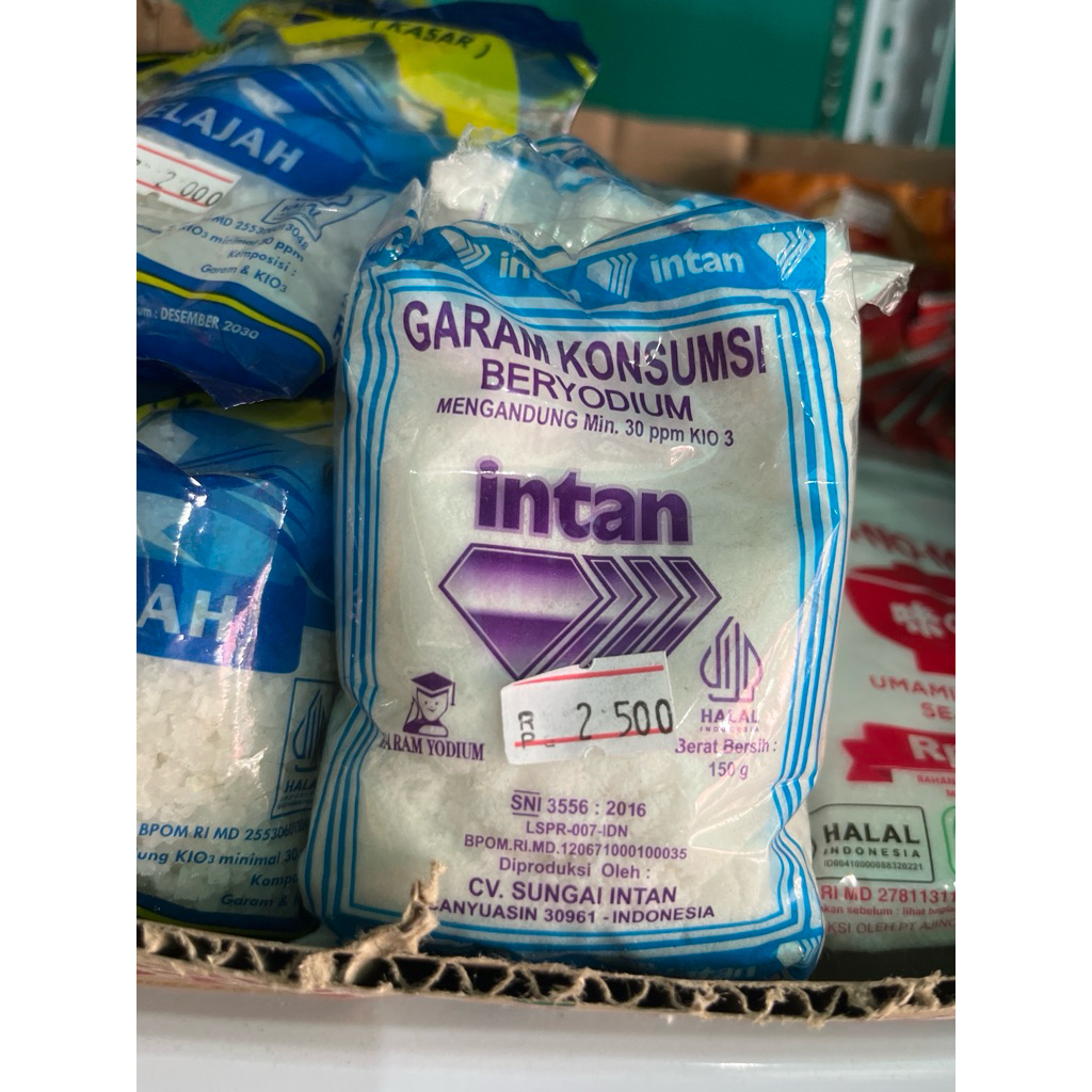 

garam halus intan 150g murah 2 ribuan