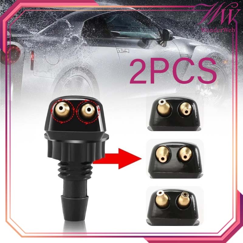 2pcs/Set Nozzle Wiper Mobil Universal Nosel Wiper Mobil Adjustable Semprotan Wiper Mobil 360° Nozzle