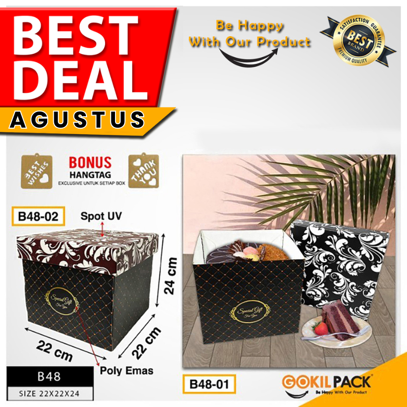 

Kotak Kue|Kado|Cake|Gift|Serbaguna|Penyimpanan|Box|Dus|Packaging|B48