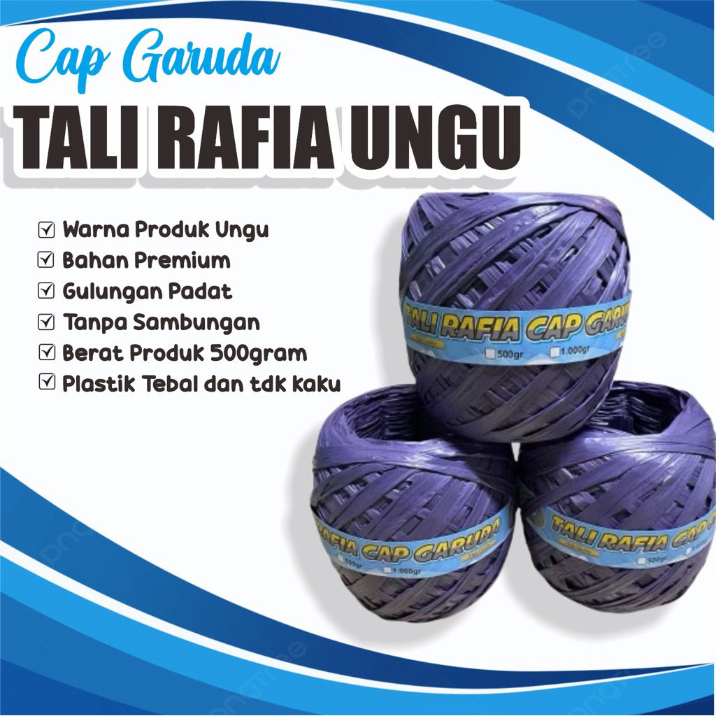 

Tali rafia warna ungu gulungan padat