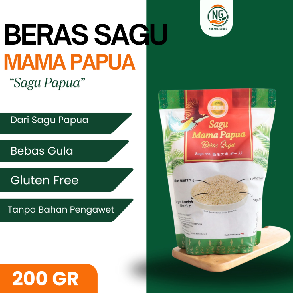 

BERAS SAGU MAMA PAPUA ORGINAL 200 GR