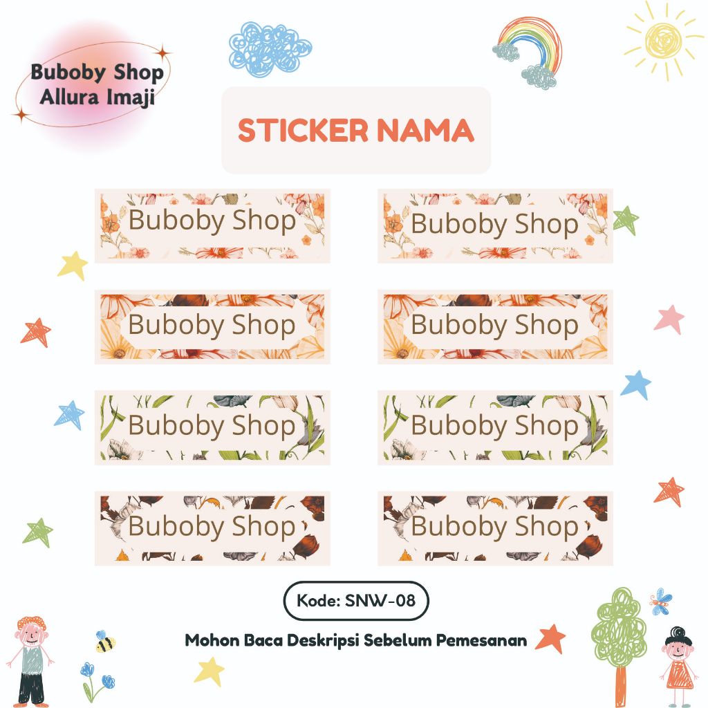 

Sticker Nama SNW-08