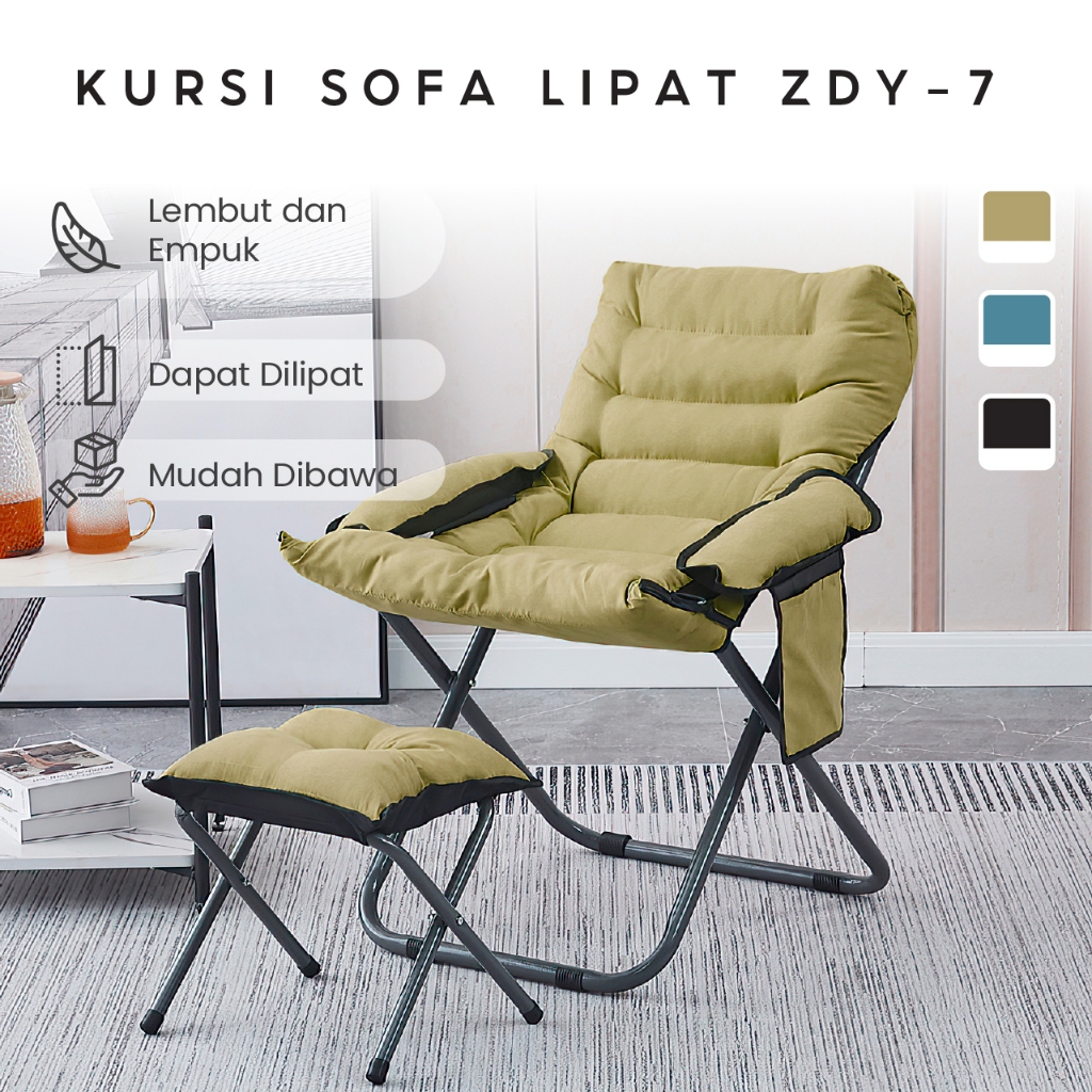 Kursi Malas Kursi Santai Ranjang Sofa Lipat ZDY-7 Tempat Tidur Lipat Kursi Lipat Kantor Kasur