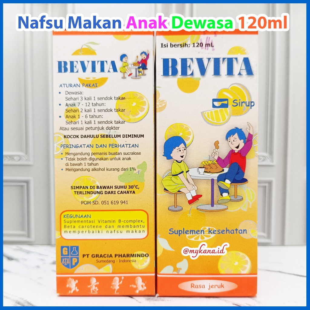 BEVITA Sirup 120ml - Multivitamin Penambah Nafsu Makan Anak Dewasa Gracia