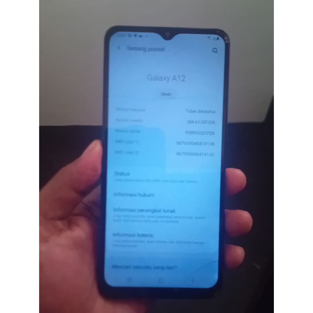 Hp Bekas Second Samsung A12 Full Ori