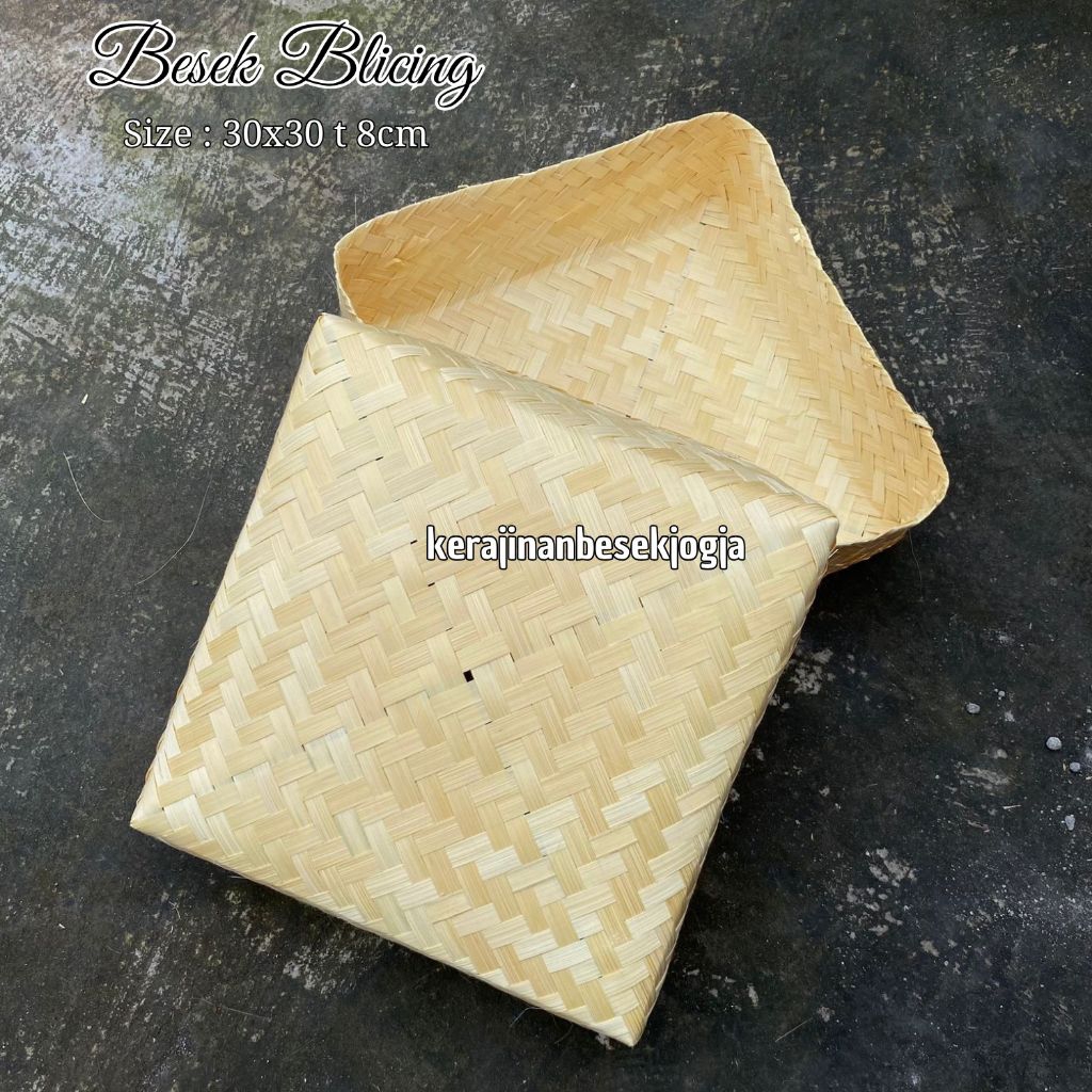 BESEK 30X30 BLICING | besek kotak besek besar anyaman bambu hampers hantaran seserahan