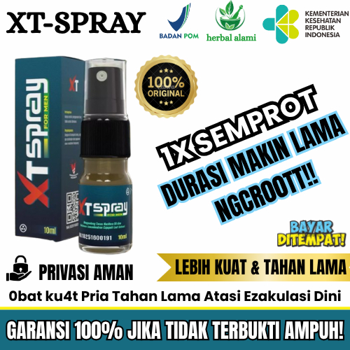 XT Spray Obat Kuat Herbal Atasi Ezakulasi Dini EDI Ampuh Aman & Obat Kuat Pria Tahan lama