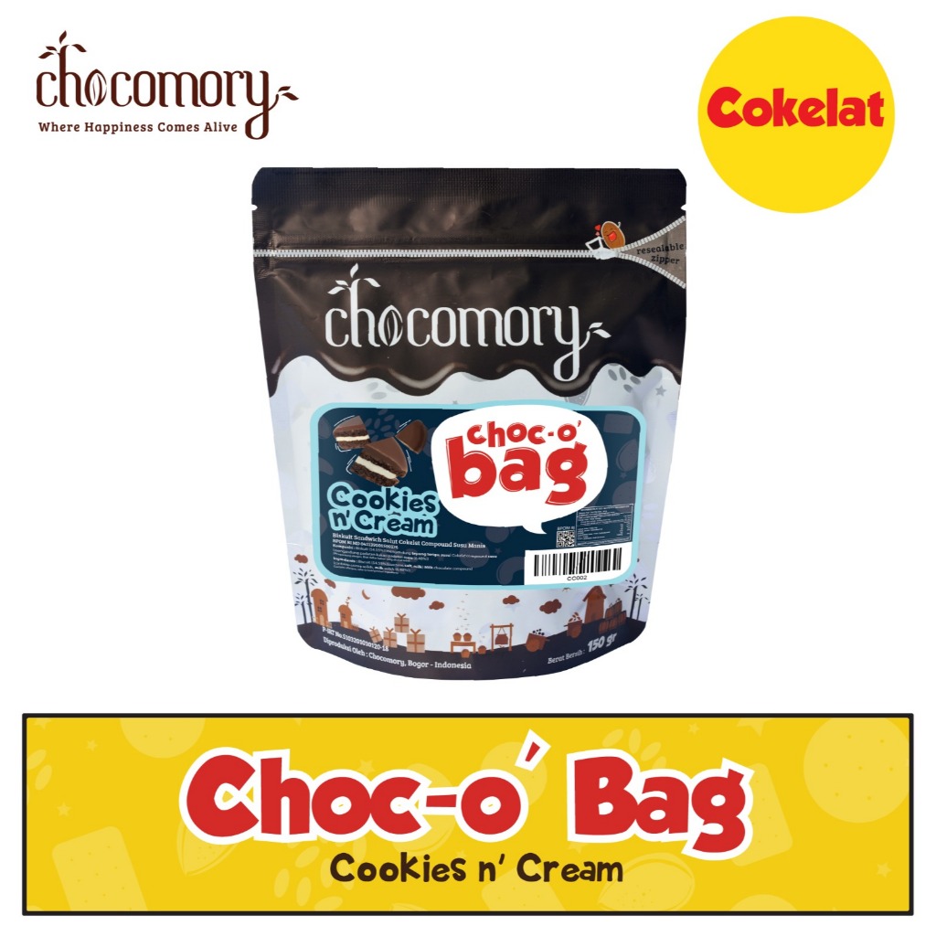 

Chocomory Choco Bag Cookies n Cream 150g
