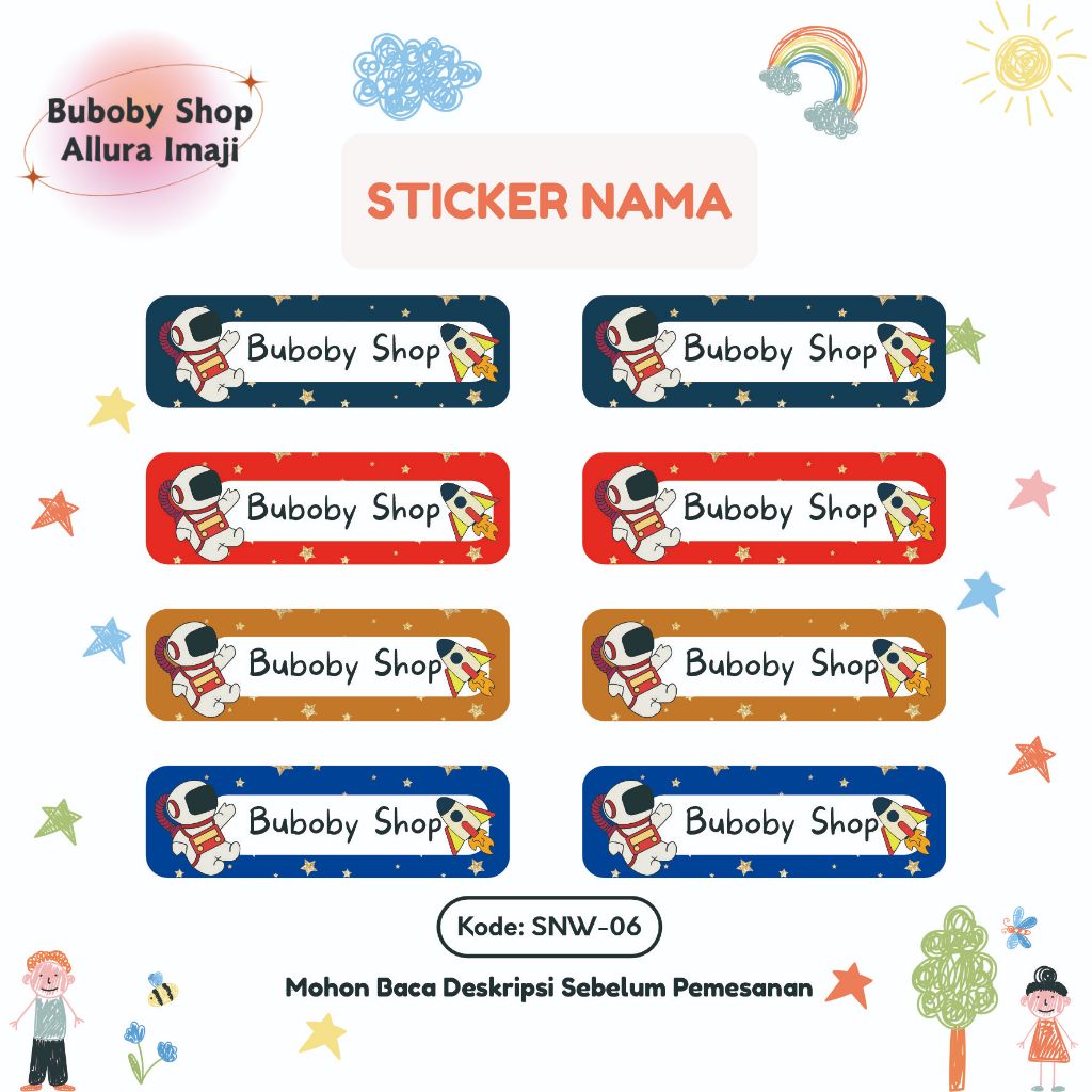 

Sticker Nama SNW-06