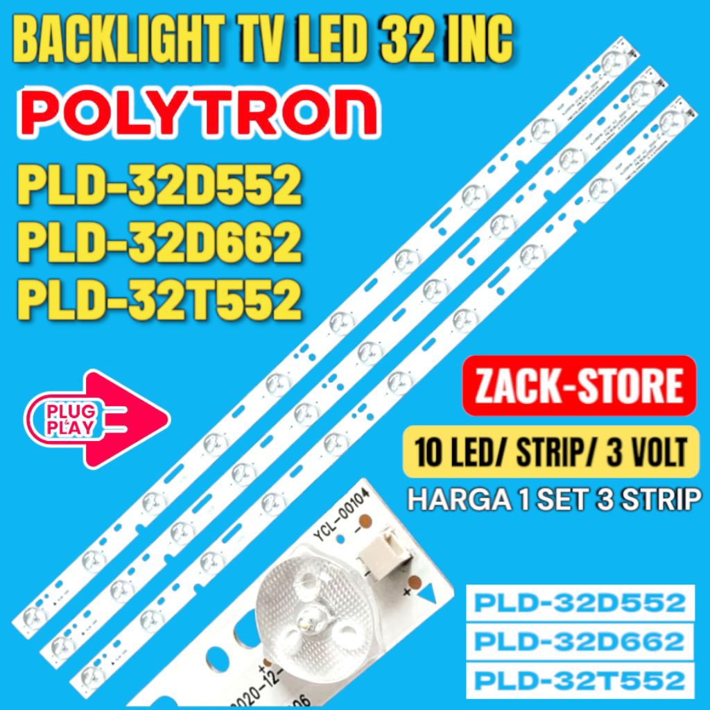 BACKLIGHT TV LED POLYTRON 32 INC PLD-32D552 PLD-32D662 PLD-32T552 BACKLIGHT TV POLYTRON PLD32D552 PL