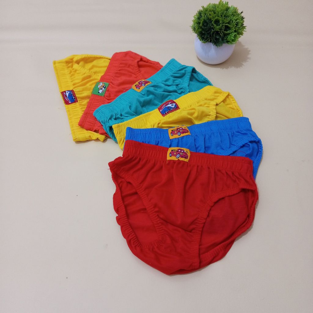 Celana dalam anak cowok XL cd anak laki-laki preloved new pl halus adem polos mobil