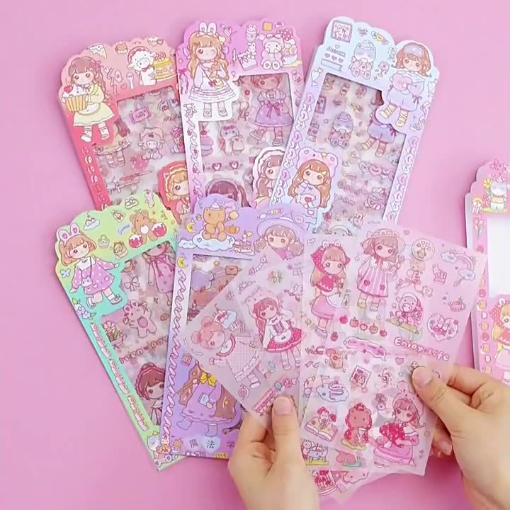 

(BISA COD) STIKER MOTIF CARTOON GIRL BUDDY CUTE SERIES LUCU & UNIK STIKER DEKORASI LUCU & STICKER PANDA 3D