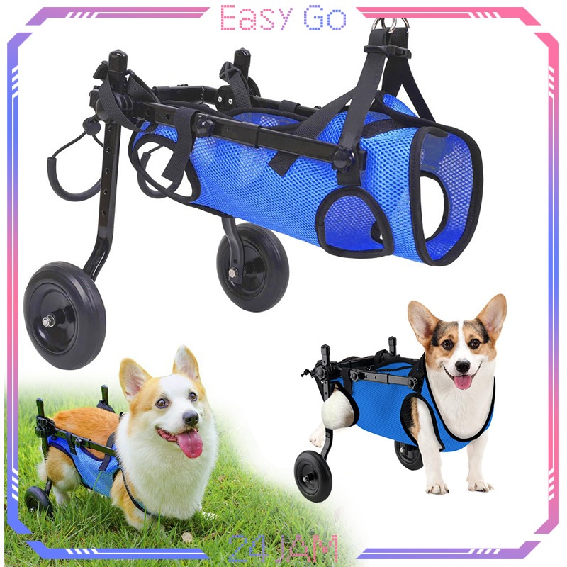 1set Kursi Roda Anjing Dog Wheelchair Anjing Kucing Adjustable Kursi Roda Hewan Untuk Kucing Dan Anj