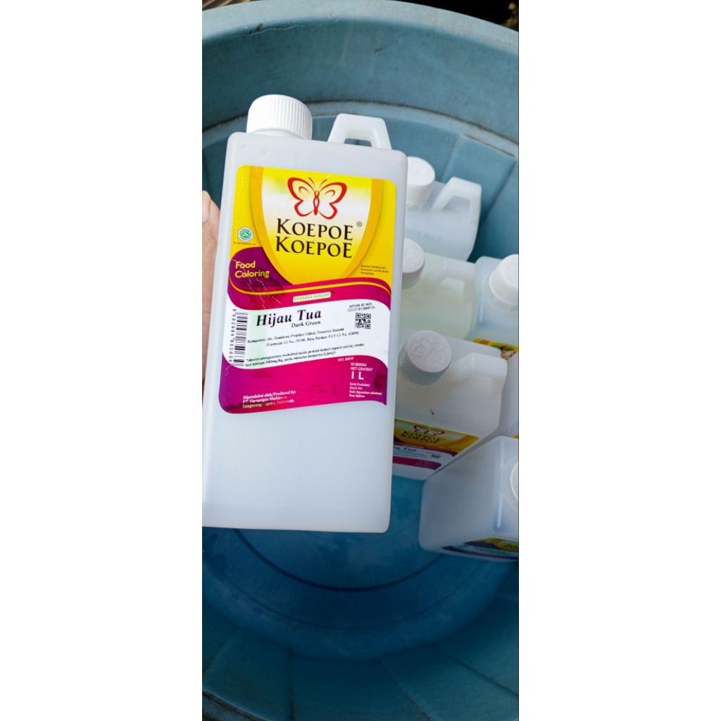 

Botol bekas/ Jirigen 1liter bekas pewarna makanan merk Kupu-kupu