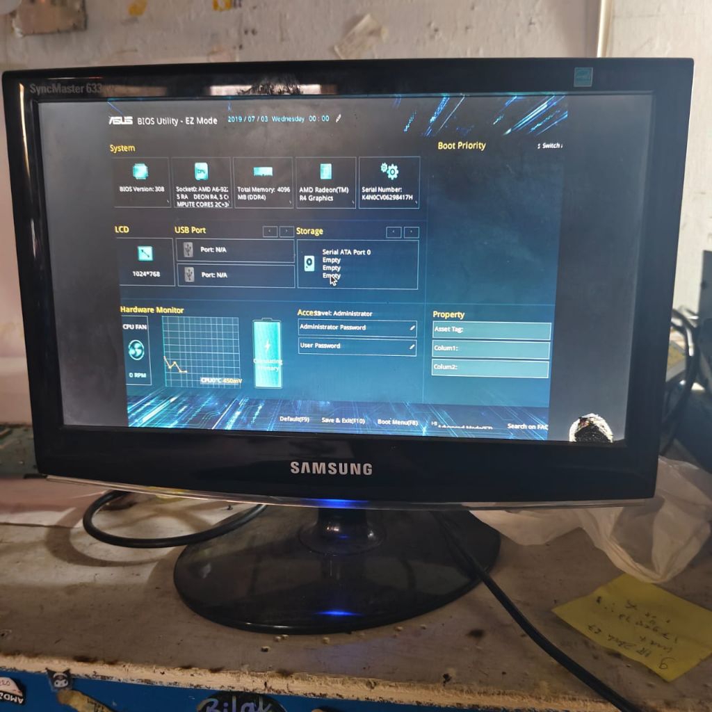 Motherboard Mobo Mesin Laptop Asus X441B X441BA AMD A6 Ram 4gb AMD Radeon(TM) R4 GRAPHICS