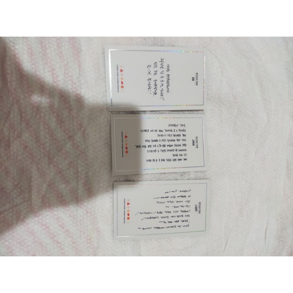 OFFICIAL PTD BTS message card