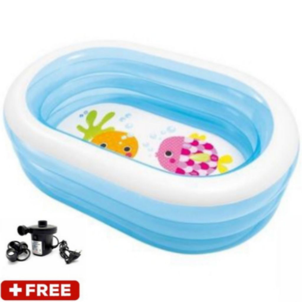 Kolam Renang Oval Include Pompa Elektrik